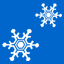 冬　雪の結晶の絵